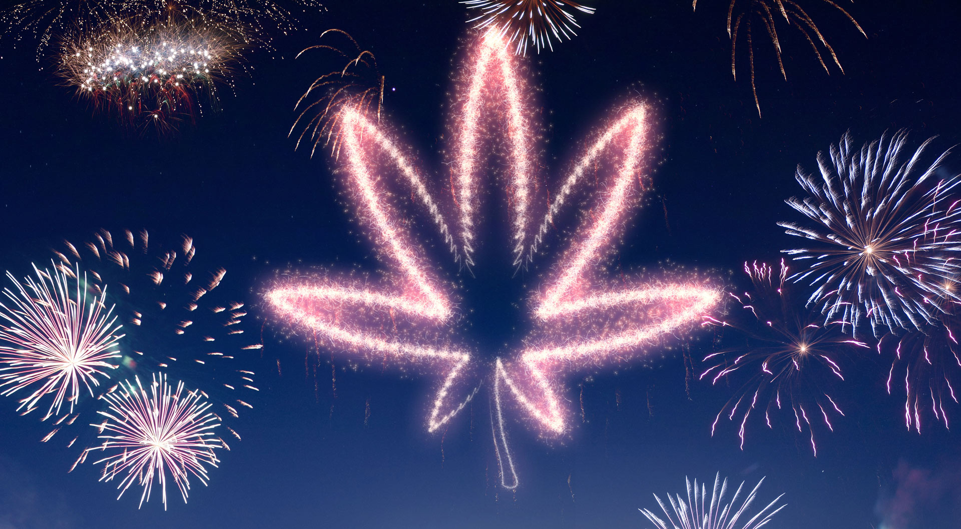 cannabis shaped fireworks