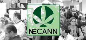 necann logo over black and white photo of people at a convention