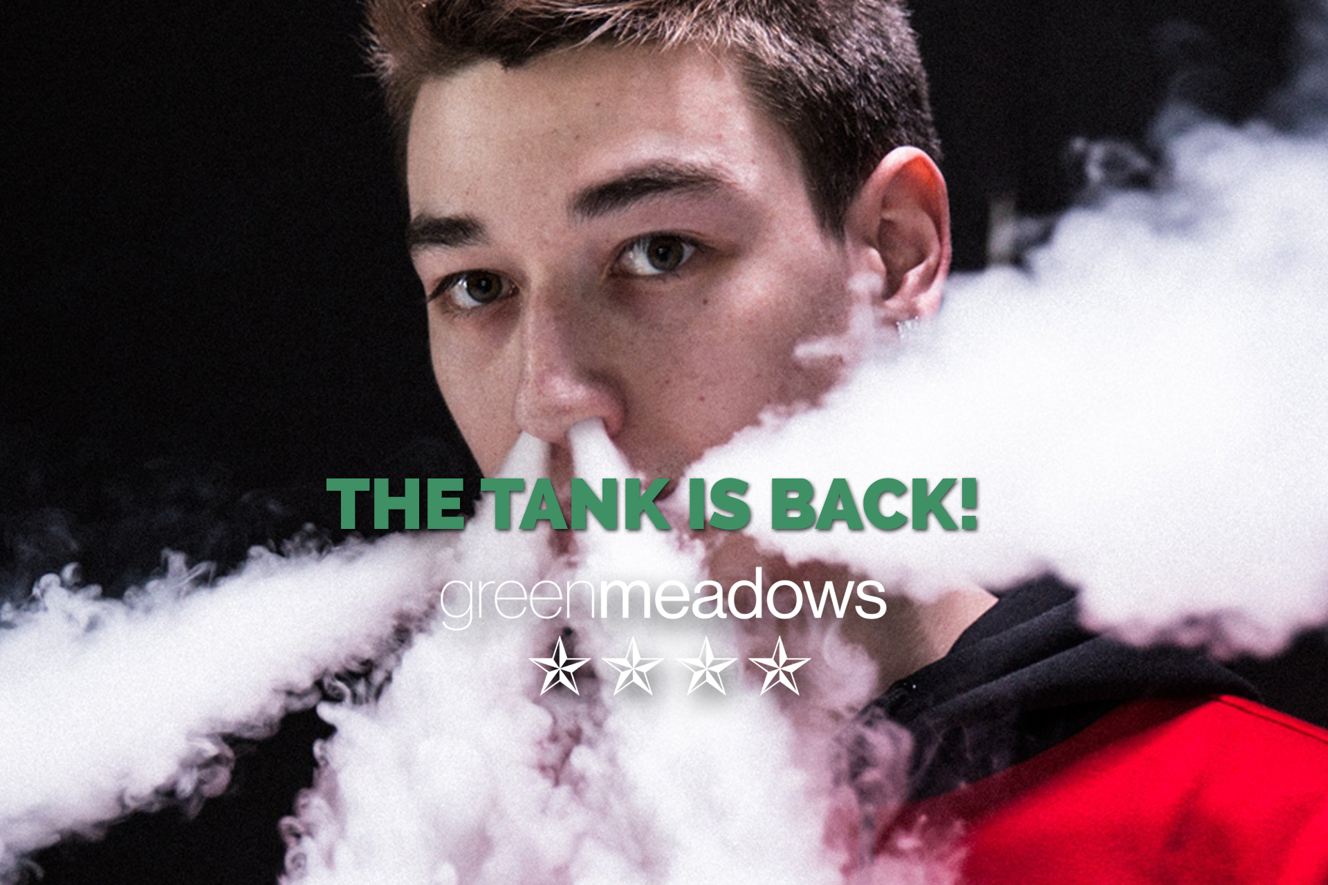 Green Meadows Tank vapes back in stock.